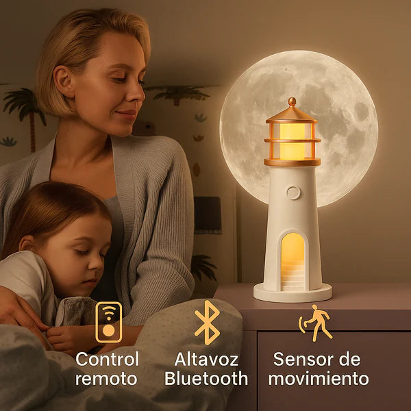 Lumoont™ Faro proyector de luna con altavoz bluetooth